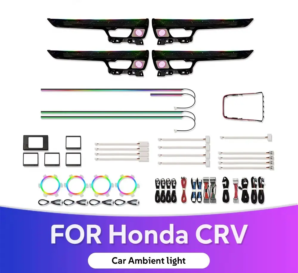 For Honda CRV 2022 2025 Auto Interior Lighting System LED Color Changing Car Ambient Light With Music Rhythm Control