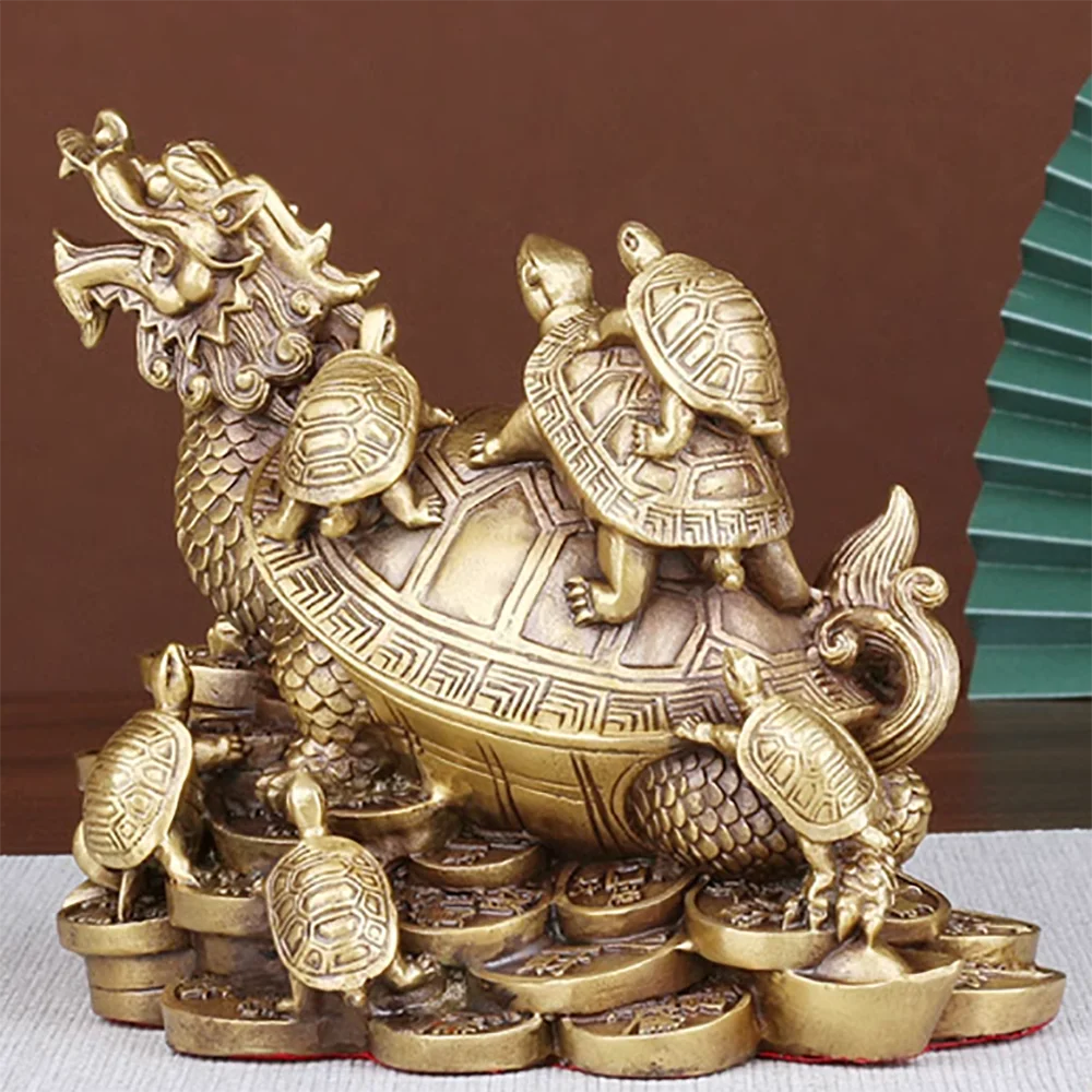 Pure copper nine son dragon turtle home office desktop decoration dragon turtle ornaments