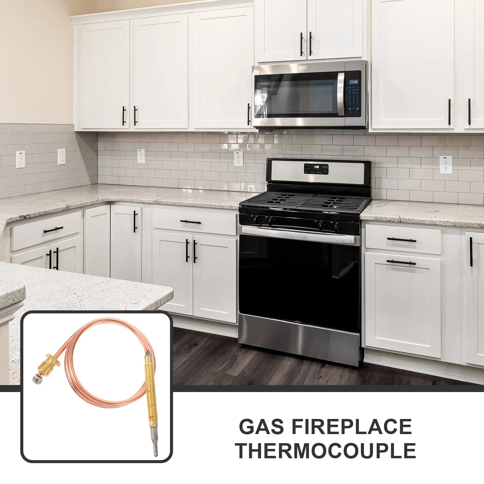 

Термопара для камина 600 мм профессионального класса с защитой от погасания пламени, совместимая с грилями, печами, уличными системами отопления