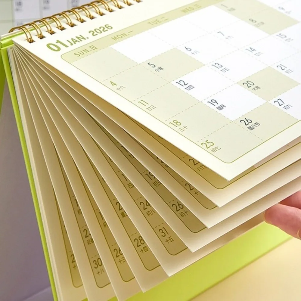

Настольный календарь на 2026 год, плотная бумага, складной настольный календарь, управление временем, академический планировщик, украшения стола