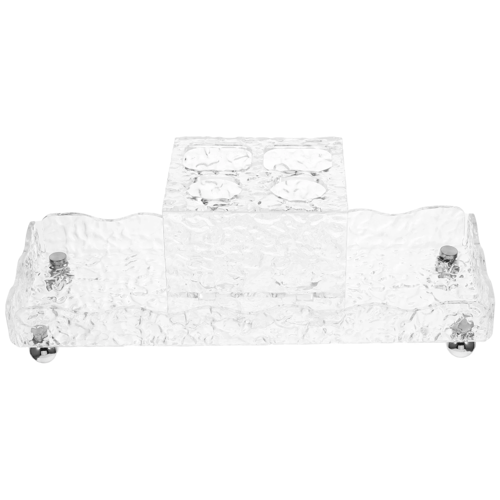 

Toothbrush Holder Toothpaste Rack Acrylic Bathroom Organizer Clear Rectangle Shape Storage For Toothbrushes Toothpaste Cups