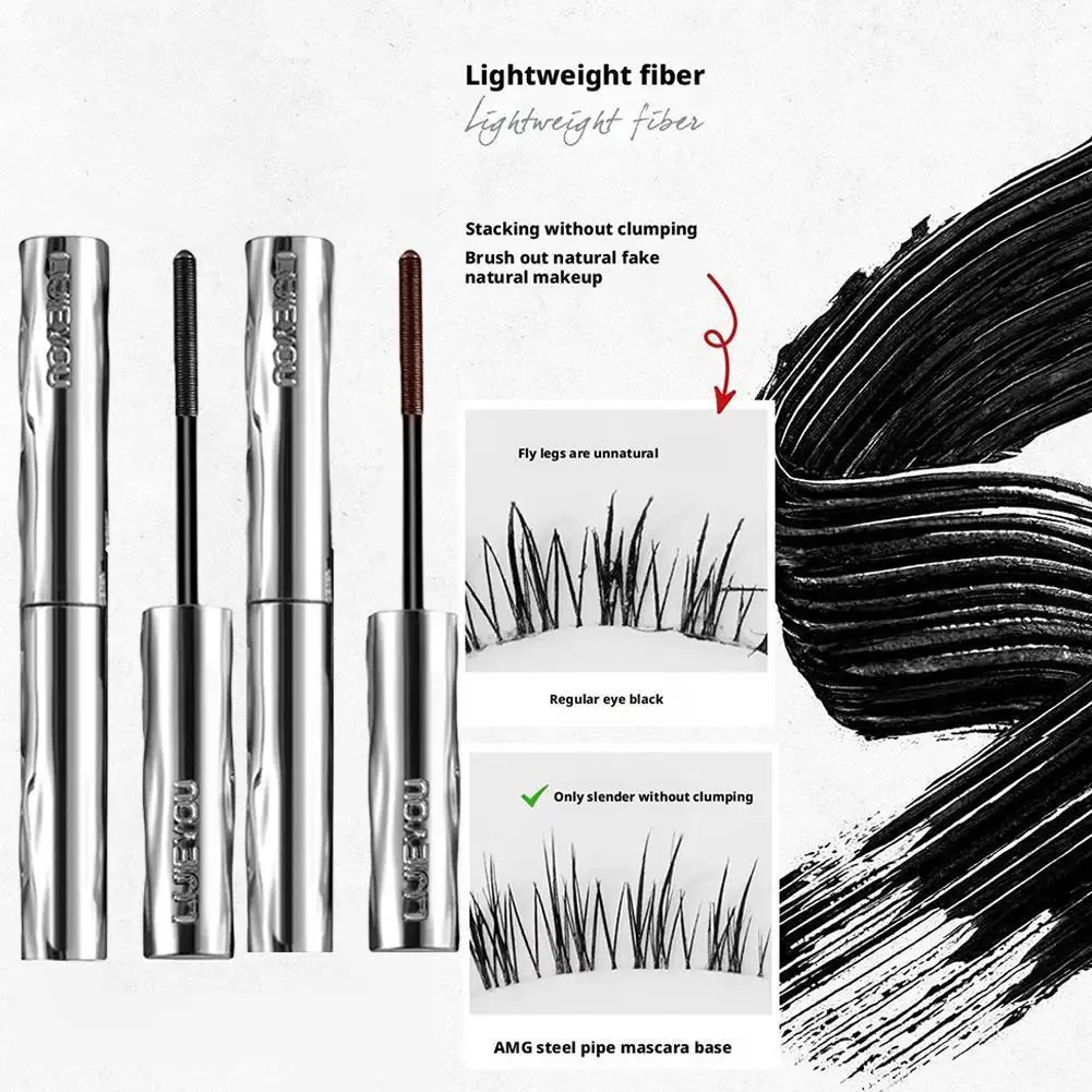 Nuovo Tubo di Acciaio Ultra-fine Mascara Impermeabile Lungo Curling Trucco 4D Curling Estensioni Lunghi Nero Naturale Ciglia Curling Y2W0