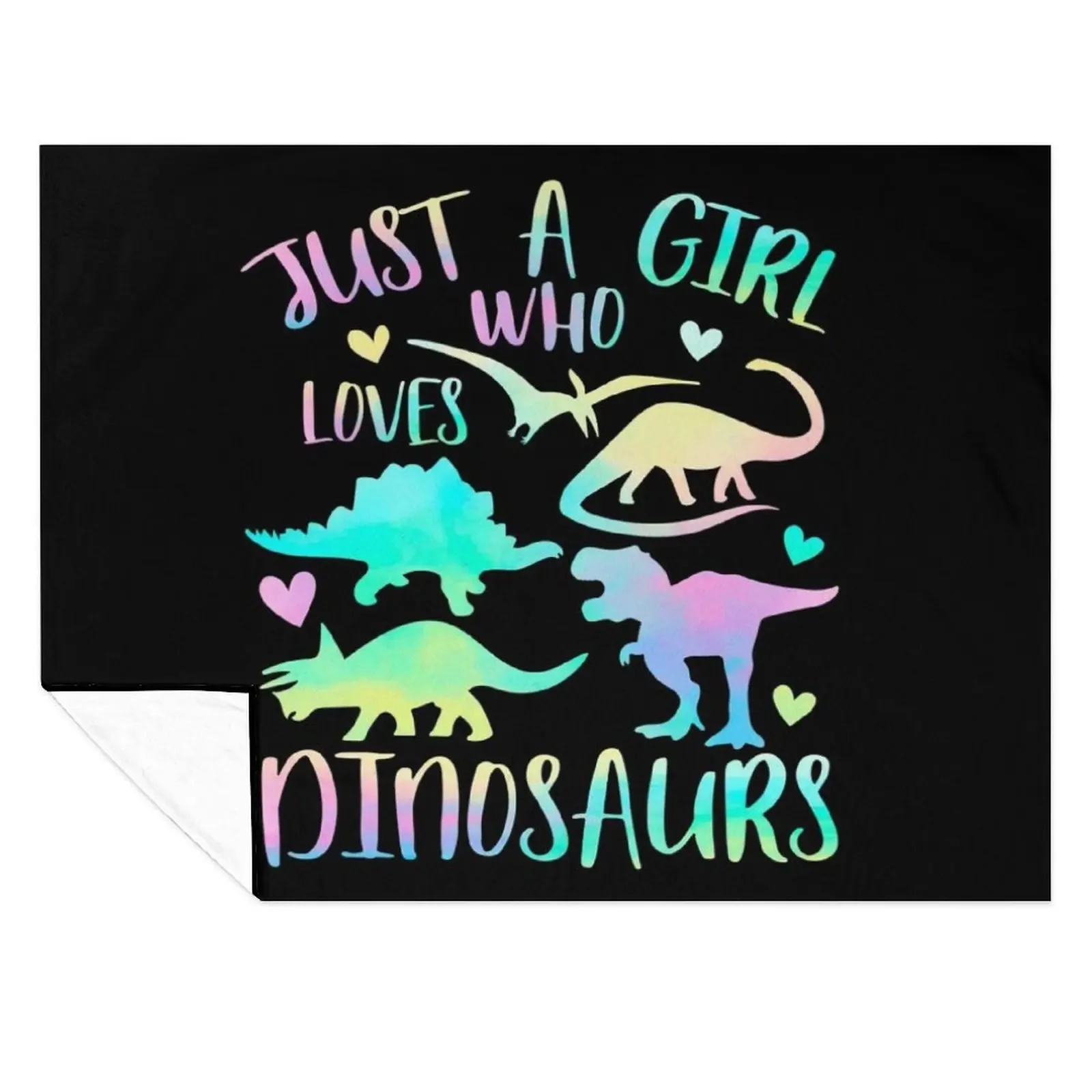 

Just a Girl who loves Dinosaurs Throw Blanket Camping warm for winter Thins Luxury Designer Blankets