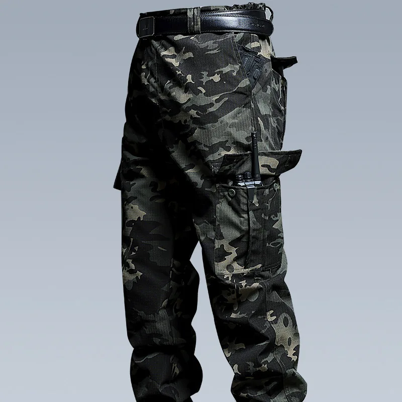 Verschleißfeste Cargohose für Herren, lässige Arbeitshose, Stretch-Hose, atmungsaktiv, mit mehreren Taschen, für den Außenbereich, wasserdicht, für Training, Wandern, für Herren – Detail 6