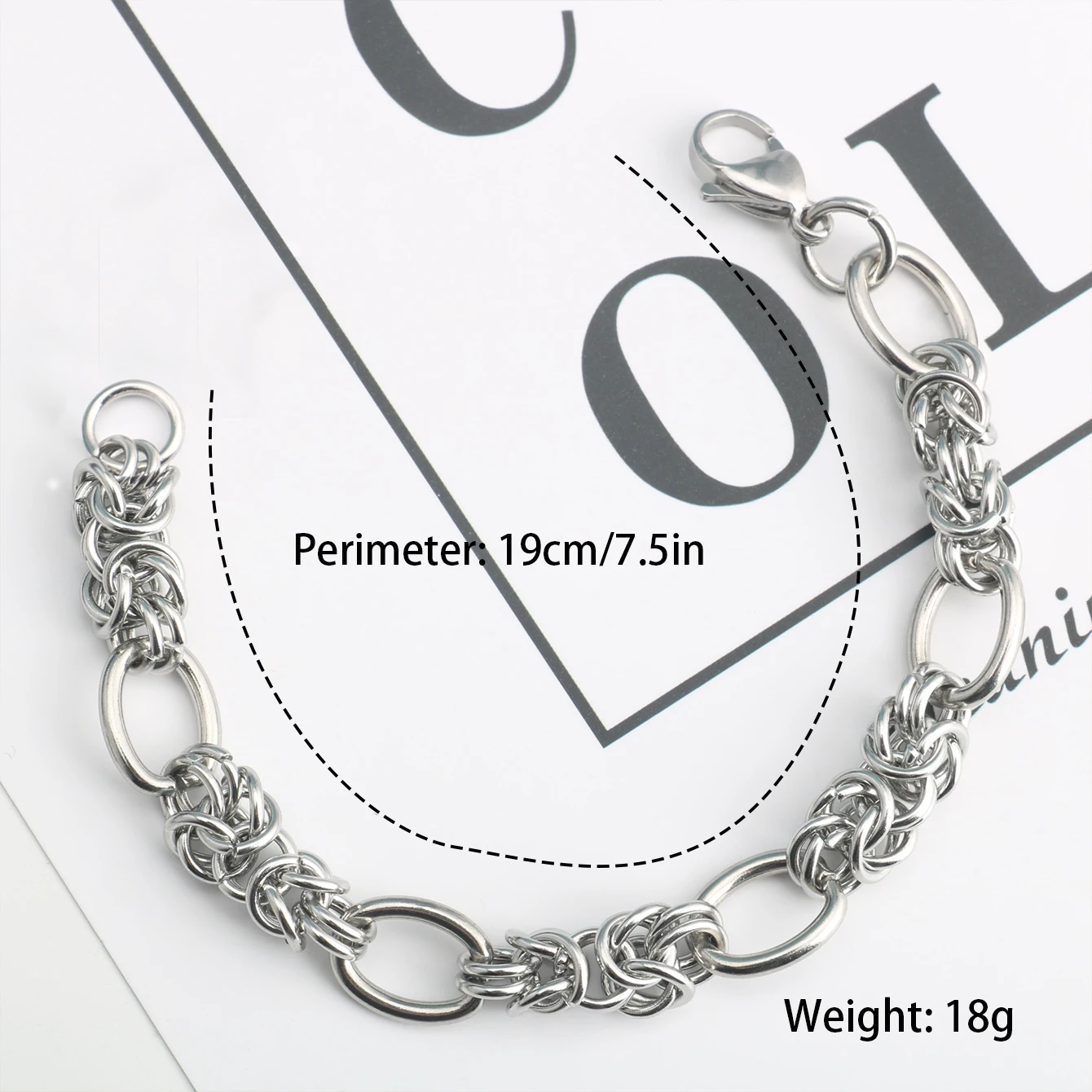 Gold Plated Chain Bracelets for Women, Chic Cool Bangles,  Punk Gothic Charm Bracelet, Stylish Jewelry