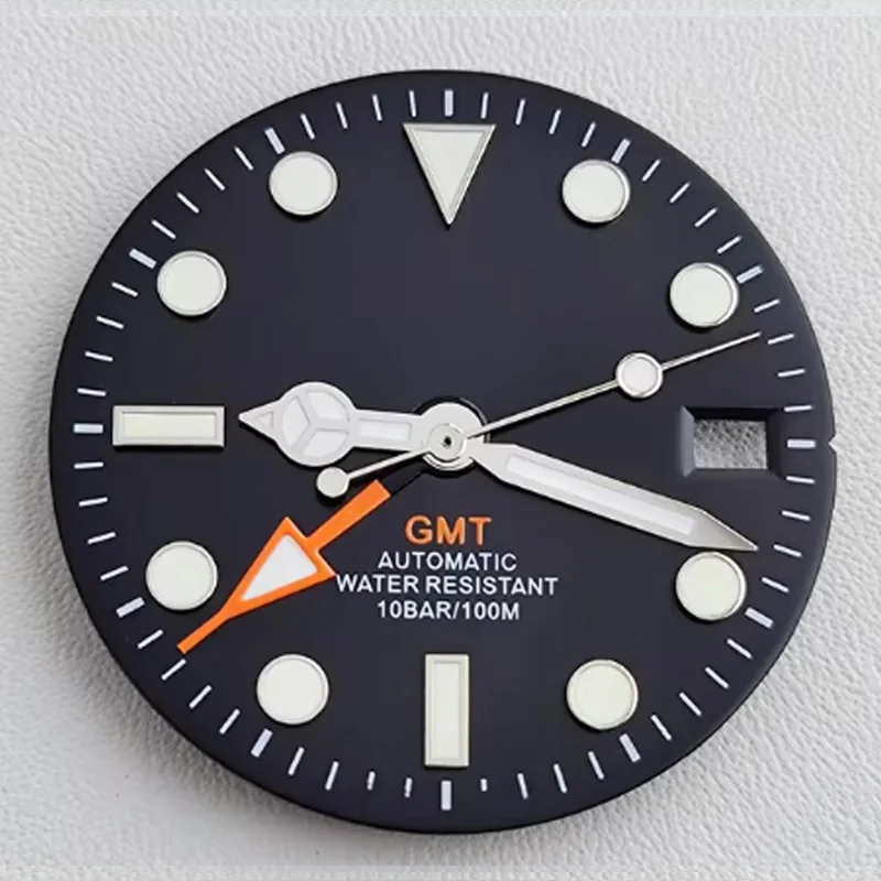 NH34 movement dial spare parts suitable for GMT NH34 movement watches using C3 super strong green luminous dial