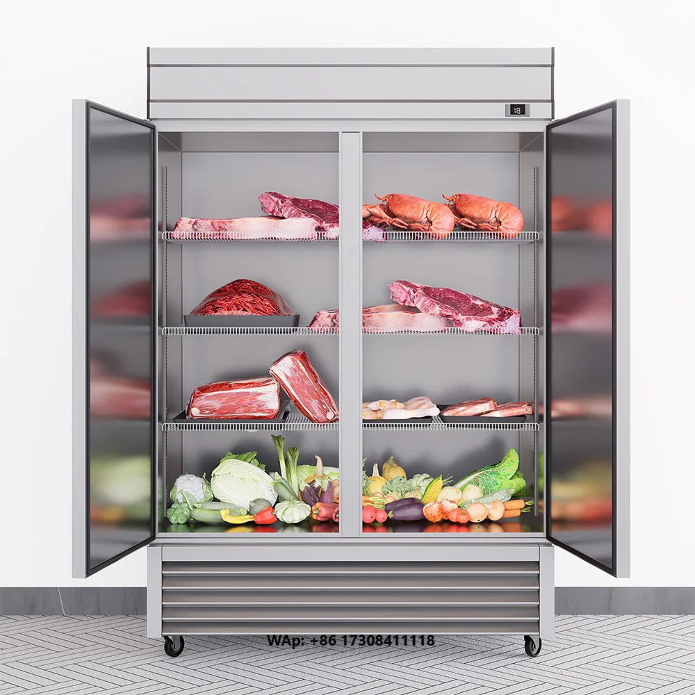 Stainless Steel Restaurant Fridge Refrigeration Equipment Commercial Restaurant Refrigerator Kitchen Freezer Commercial Cooler