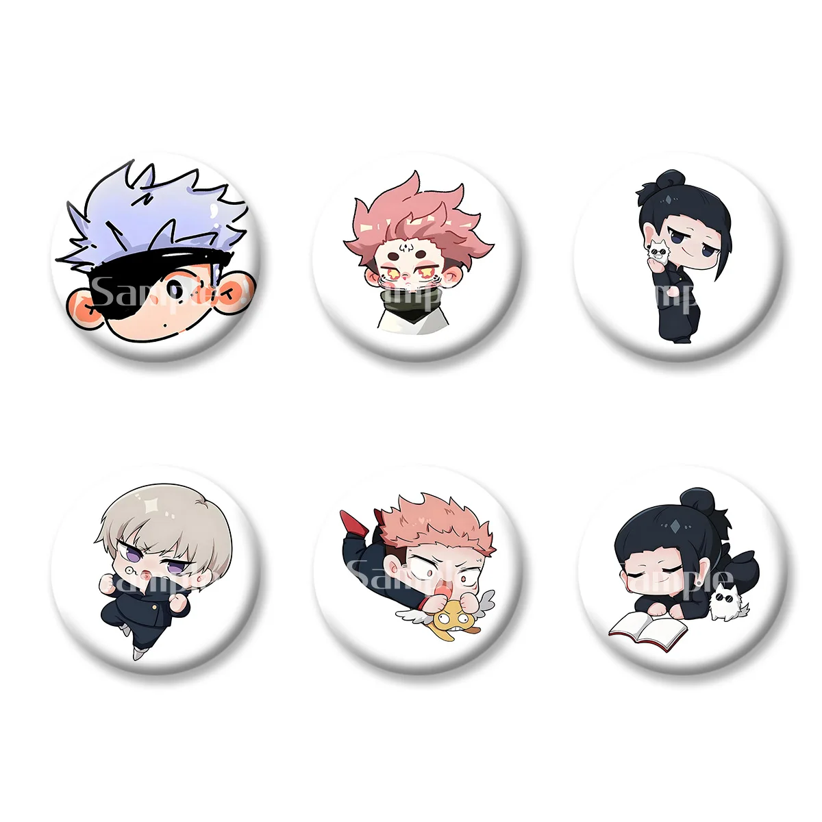 

Jujutsu Kaisen Itadori Yuji Gojo Satoru Flash Badge Keychains Makeup Mirror Fridge Magnet ACG Goods Anime Cartoon Peripherals