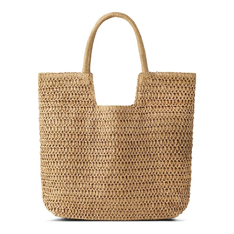 

Straw Beach Bags For Women,Summer Woven Tote Bag Shoulder Handbags, Large Beach Bag For Women For Holiday