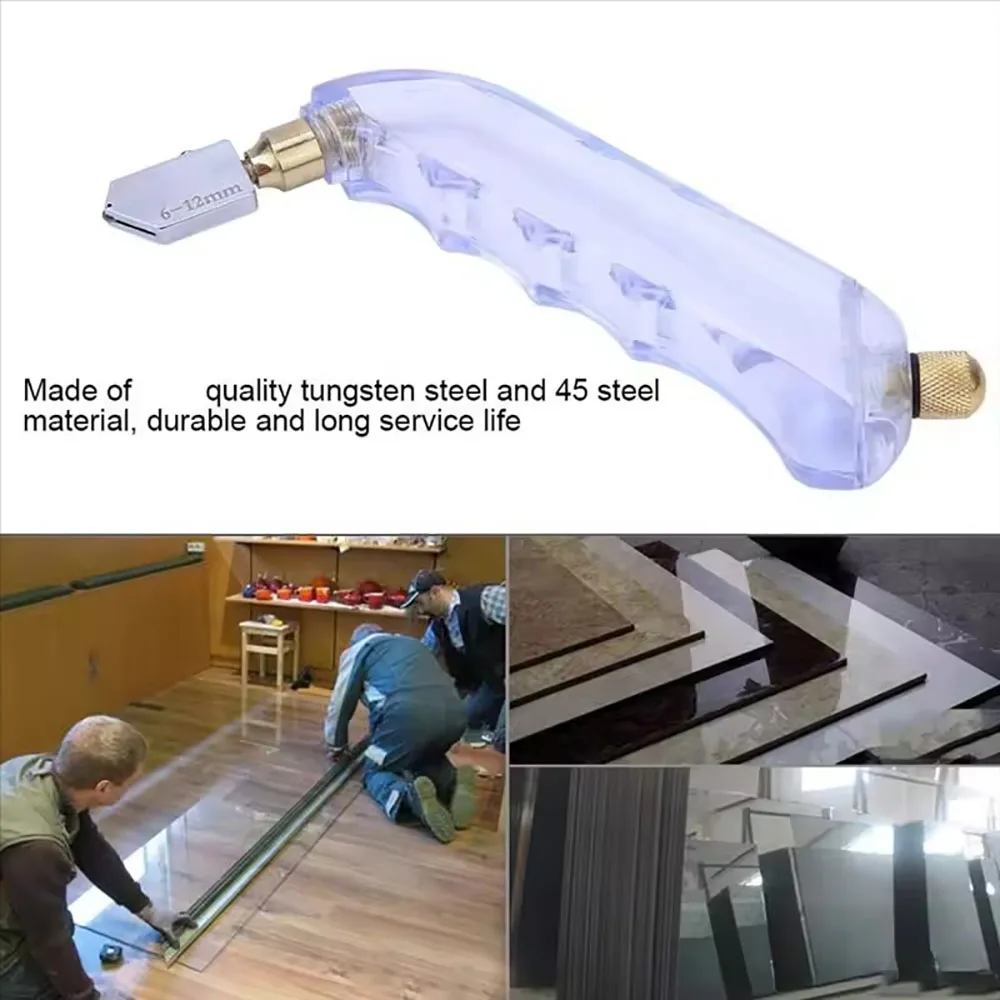 Cortador de vidro manual profissional, faca de vidro para telhas cerâmicas, cortador de vidro diamante, ferramentas de corte de corante de carboneto de tungstênio