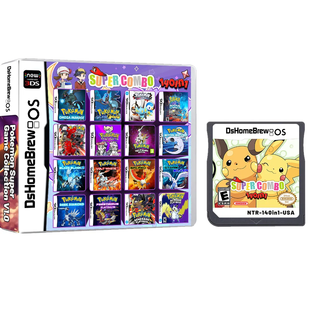 NDS لعبة خرطوشة Moemon لعبة فيديو وحدة التحكم الأصفر والفضي KAIZO Moon Black2 مجموعة من الهوايات يده بطاقة الألعاب الهدايا