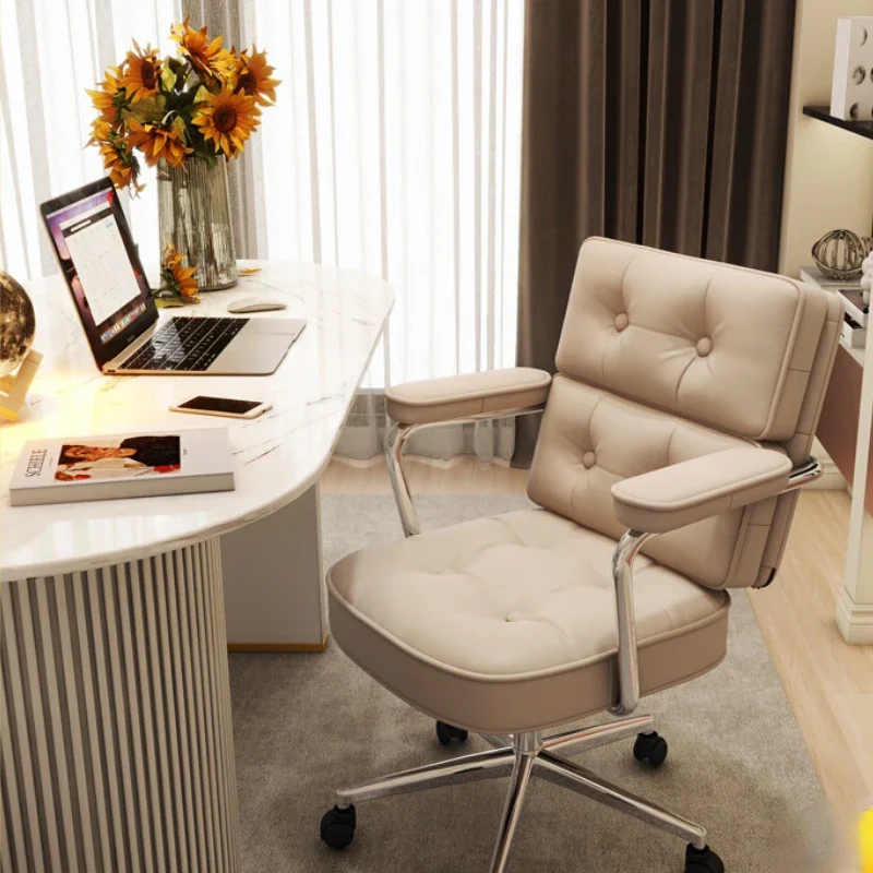 

Backrest Chair Chaise Design Bedroom Recliner Work Office Chairs Rotating Comfortable Sillas De Oficina Gaming Living Room Desk