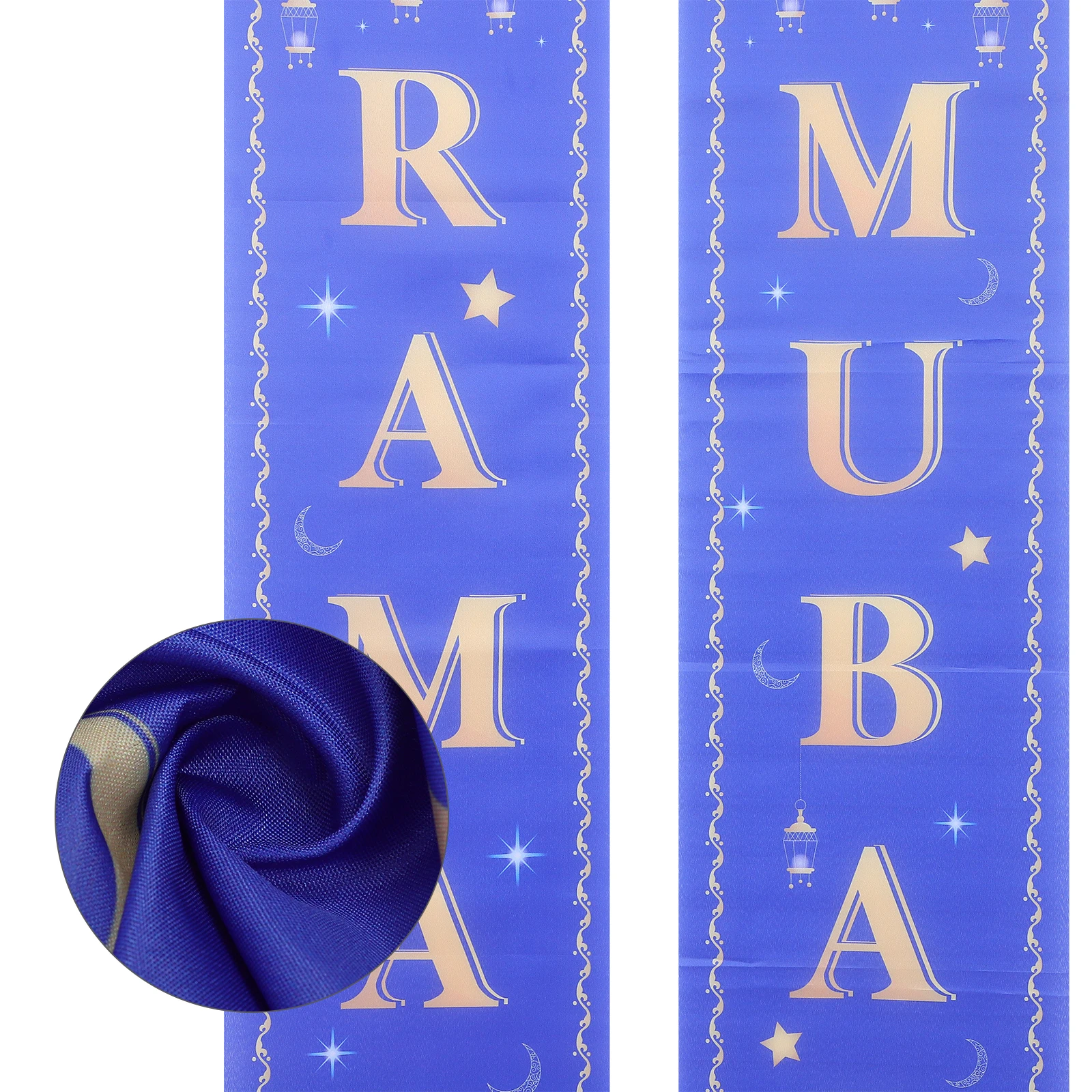 

Muslim Door Decorations Ramadhan Festival Hanging Signs Polyester Cloth Bright Color Lightweight Party Supplies