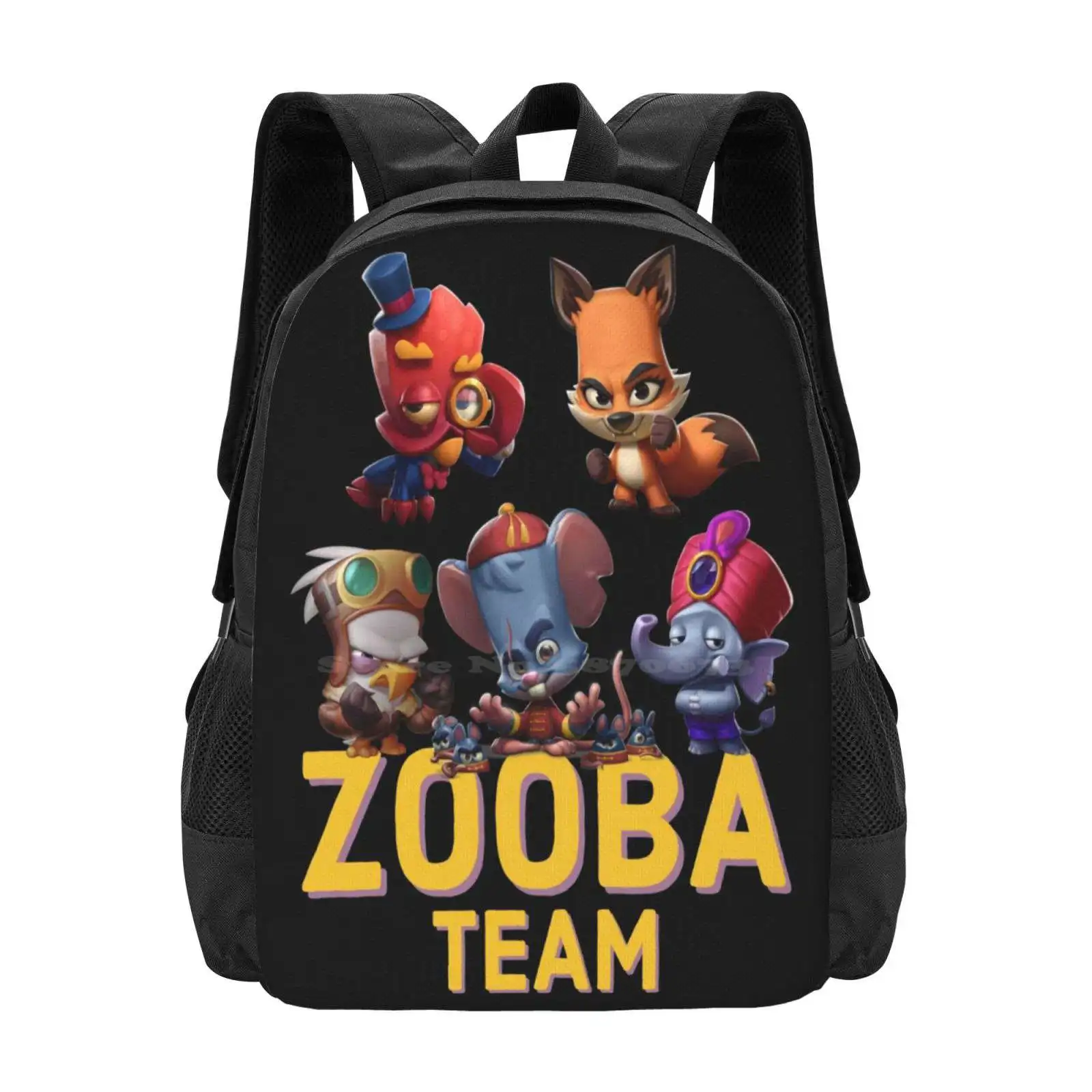 Zooba Battle Earl Louie Nix Steve Frank Large Capacity School Backpack Laptop Bags Video Game Mobile Game Fuzzy Donna Finn