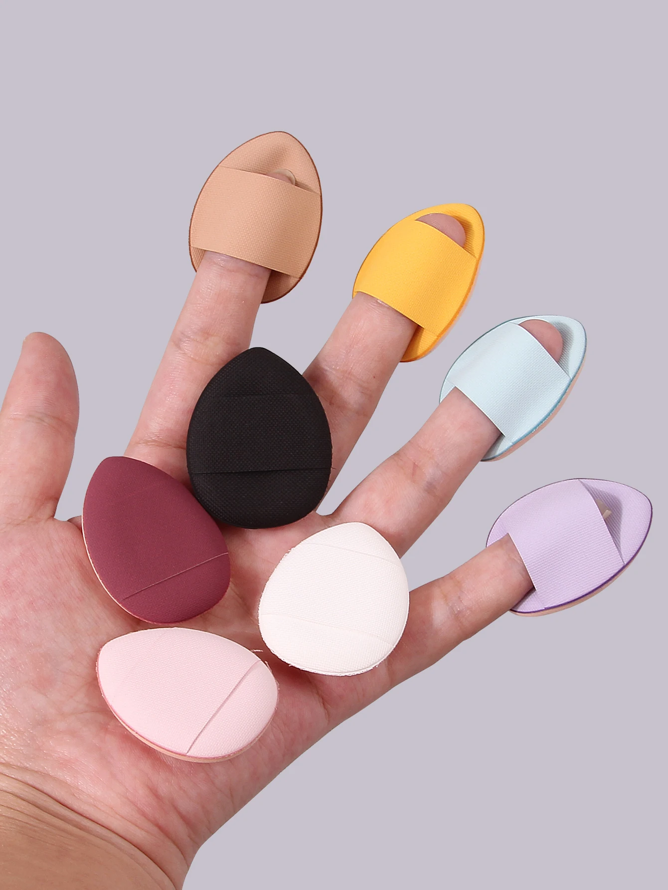 15 قطعة من مسحوق الأصابع الصغير، منتفخة مسحوق كونسيلر صغيرة جافة ورطبة مزدوجة الأغراض، نفخة مسحوق إسفنجية محمولة