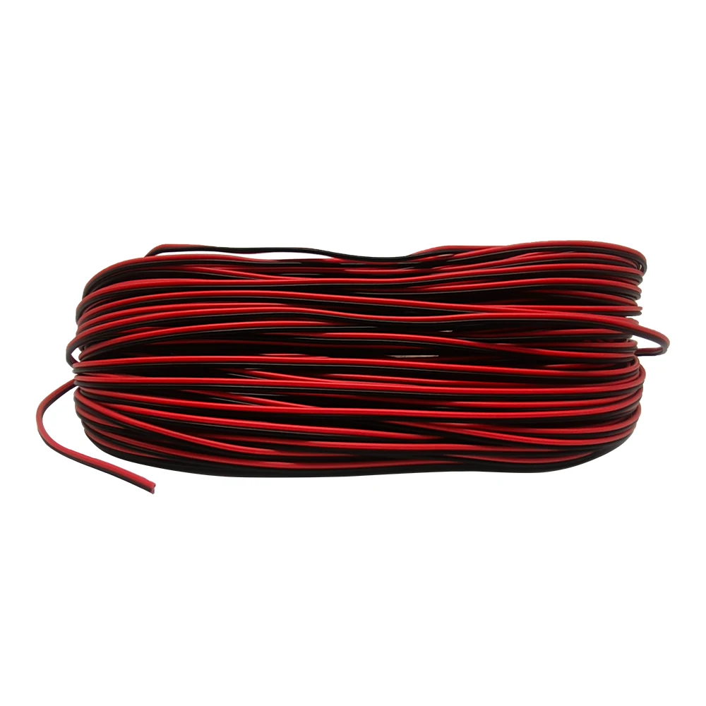 22AWG 2PIN Elektrokabel Rot Schwarz Kabel Verzinntes Kupfer PVC Isoliert Für Einfarbige LED-Streifen Licht zu Power Verlängerungskabel – Detail 3