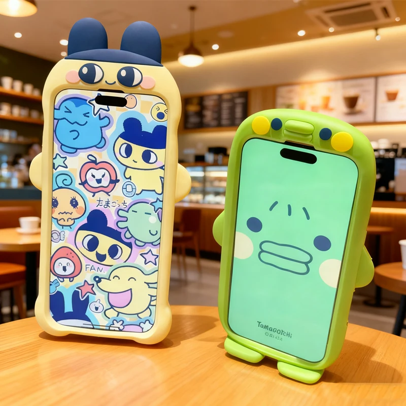 Funda Virtual Pet Tamagotchi 3D anticaída a prueba de golpes para iPhone 17 16 15 14 13 Pro Max cubierta suave con borde de silicona líquida a prueba de polvo