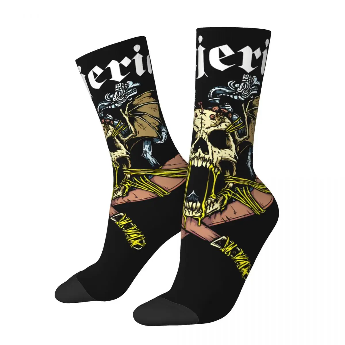 Happy Funny Men's compression Socks Tremendous Vintage Harajuku Brujeria Street Style Novelty Pattern Crew Crazy Sock Gift