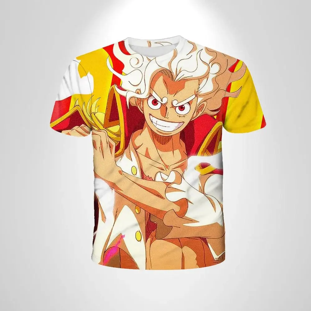 25 dibujos animados de manga corta Cosplay Luffy hombres Anime una pieza niño camiseta niños Top niño ropa suelta para niños camiseta negra