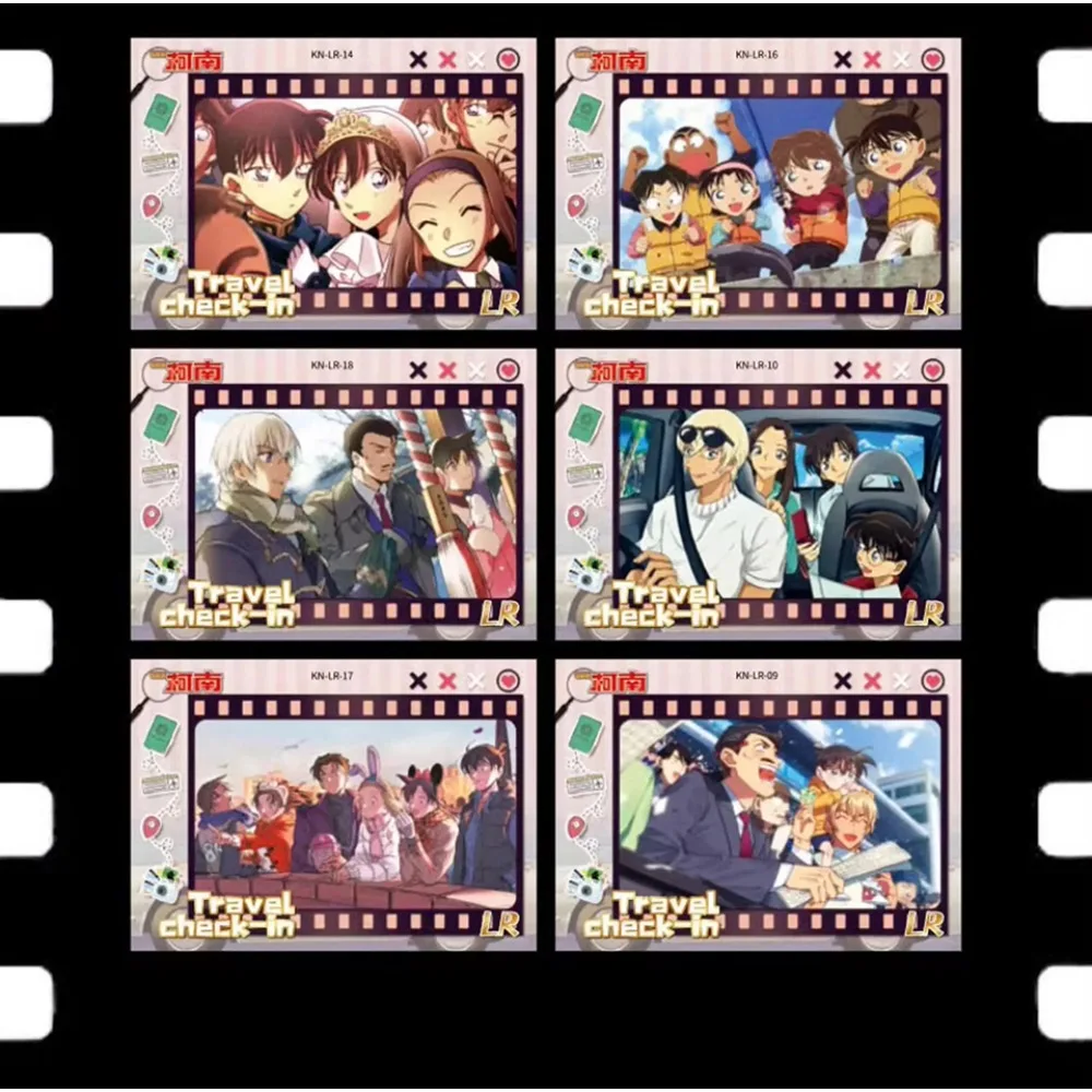 Detective conan coleção cartões anime ip cena clássica cartões de ilustração colorida requintado criativo periférico presentes para fãs