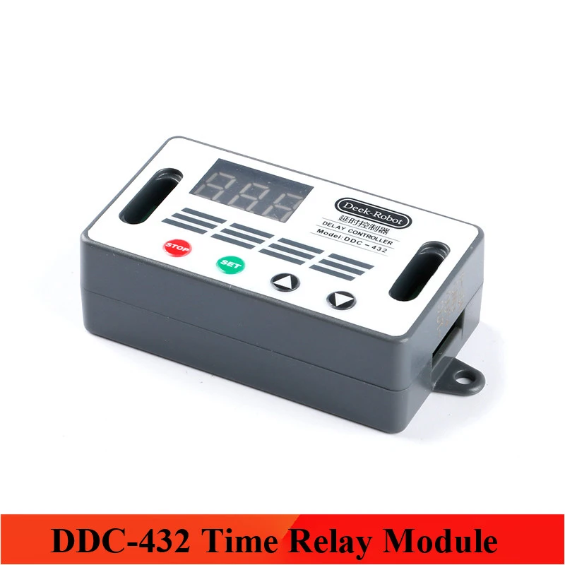 Deek-Robot DDC-432 controlador de retardo Digital LED MOS Dual relé de retardo de tiempo temporizador de ciclo de disparo interruptor de retardo módulo de Control de sincronización