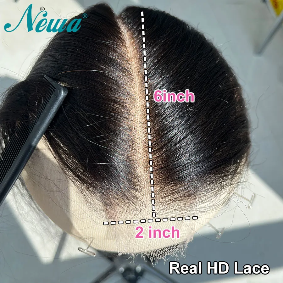 Newa الشعر 2x6 غير مرئية HD الدانتيل إغلاق الجسم موجة الشعر البشري إغلاق رقيقة جدا HD الدانتيل قبل قطعها عقدة صغيرة 2x6 HD الإغلاق #2