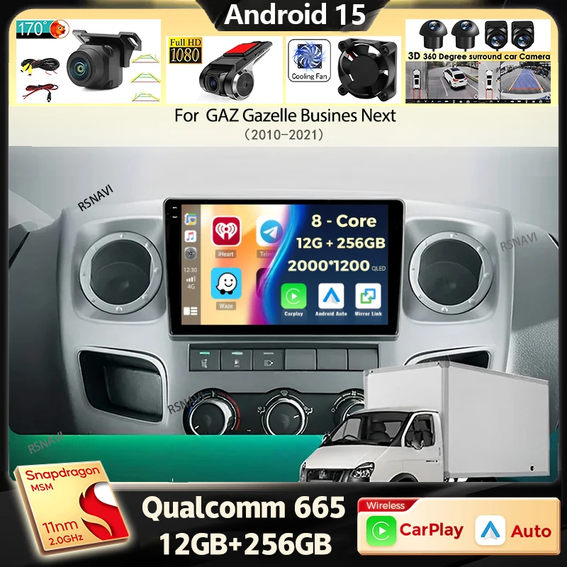 

Android 15 Carplay Auto Car Radio For GAZ Gazelle Busines Next 2010-2021 GPS 2din Multimedia Video Player Navigation 2 DIN Audio