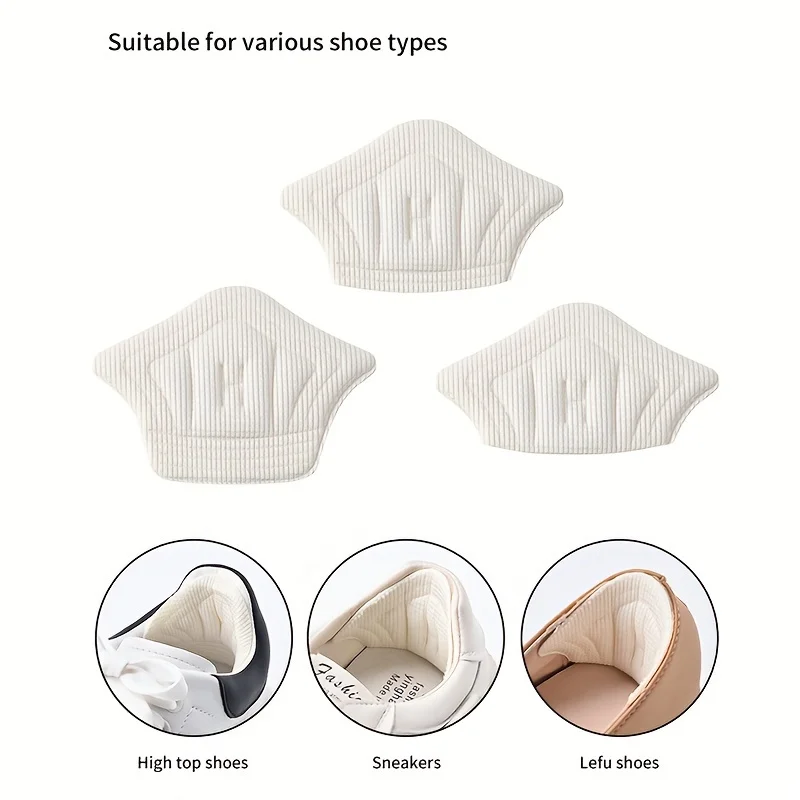3 paar/6 stücke Einlegesohlen Patch Ferse Pads für Sport Schuhe Zurück Aufkleber Einstellbare Größe Anti-verschleiß Füße Pad Kissen einfügen Einlegesohle – Detail 2