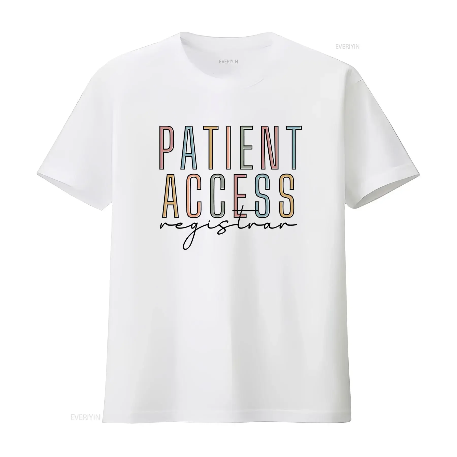 Retro Pastel Patient Access Slogan Print Casual T Shirt vintage Washed homme streetwear Breathable graphic Stylish fashion