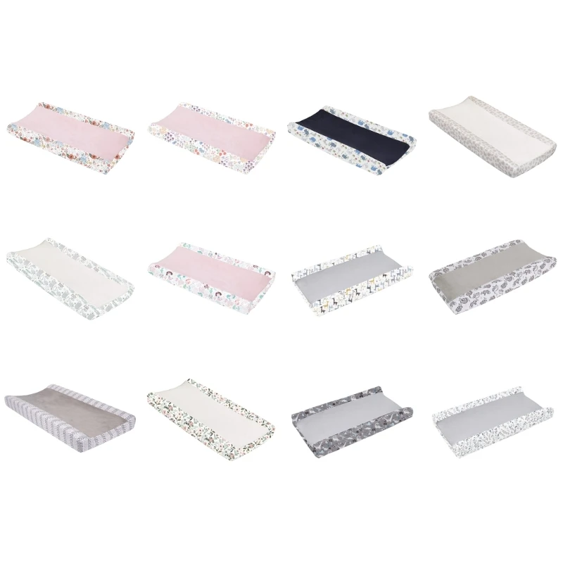 Portable Baby Changing Pad Cover Soft Breathable Changing Table Sheets Newborn Infant Changing Pad Covers for Babies A2UB