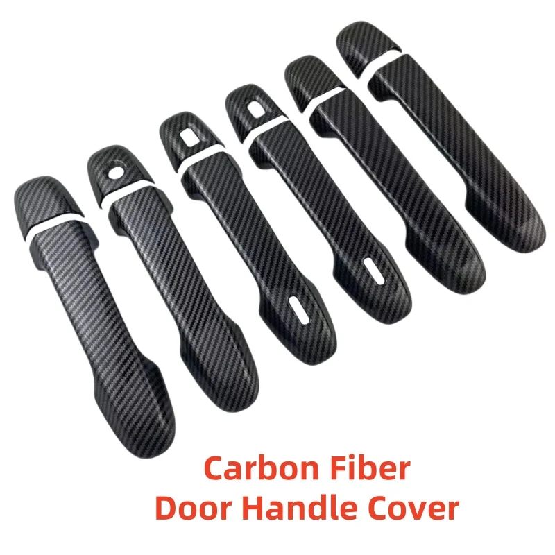Carbon Retrofit Car Accessory Stickers Door Handle Covers Trim Paste Style For Toyota Voxy Noah R80 2014 2015 2016 2017 2018