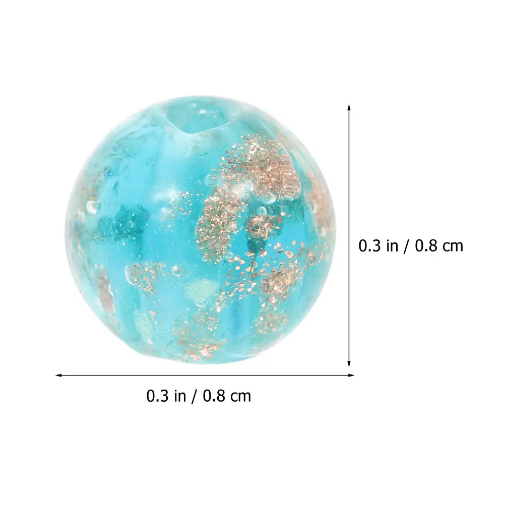 50Pcs Night Glow Glass Beads Round DIY Jewelry Making Beads Bracelet Necklace Craft Supplies Glass Bead Bead Decor