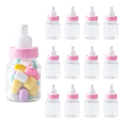 12/24Pcs Baby Shower Bottle Blue Pink Candy Gift Packaging Boxes Baby Shower Favors for Guests Birthday Gender Reveal Supplies