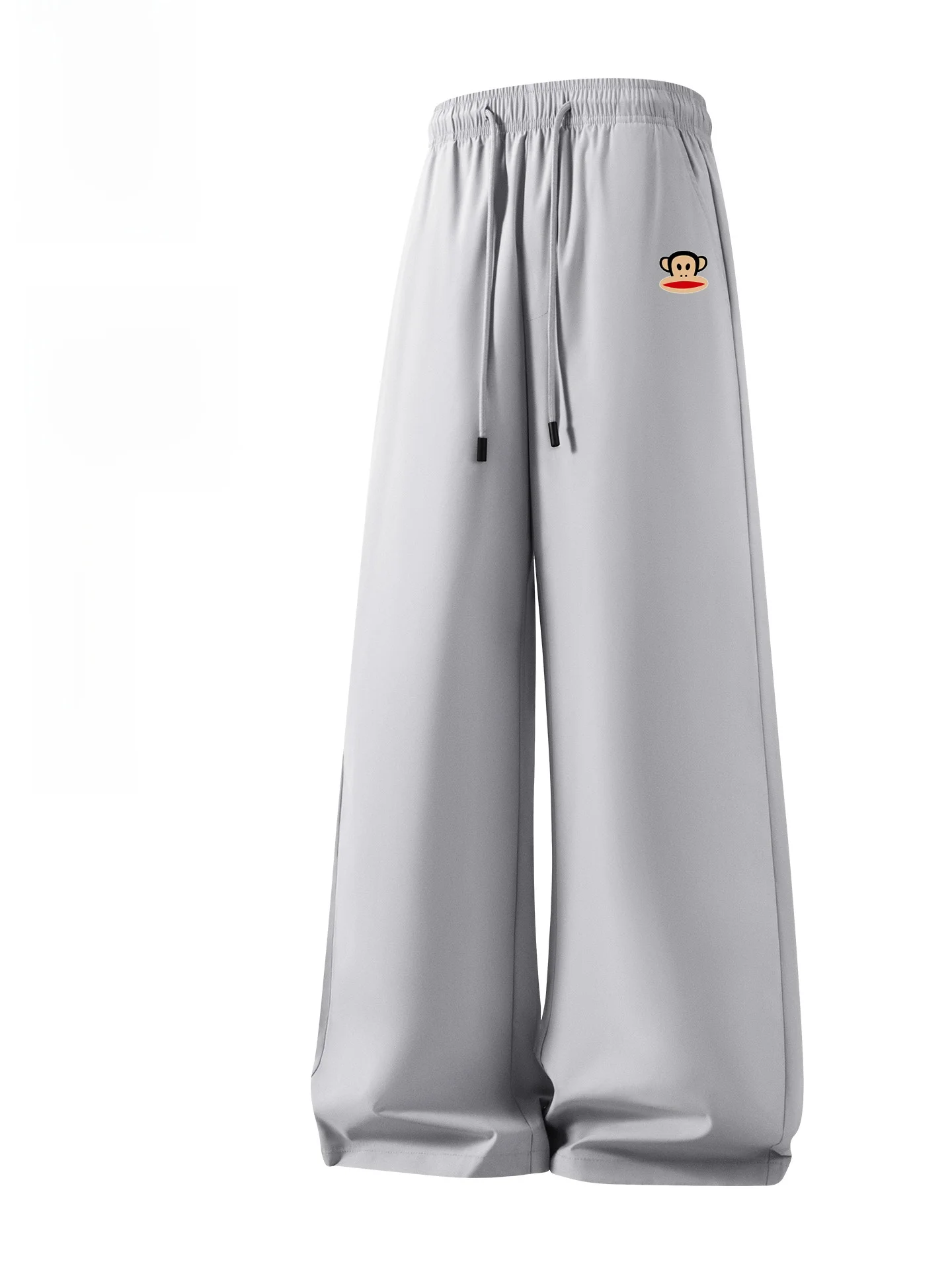 

American Sle Ice Silk Loose Straight Leg Sports Pants Men Summer Thin Cool Feeling Casual Trousers