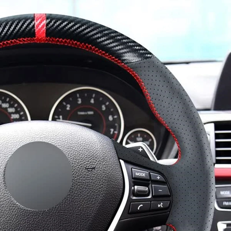 Carbon Fiber Steering Wheel Covers for BMW F25 X3 X4 F20 3 Series F30 F31 F34 4 Series F32 F33 F36 2 Series F45 F46 Accessories