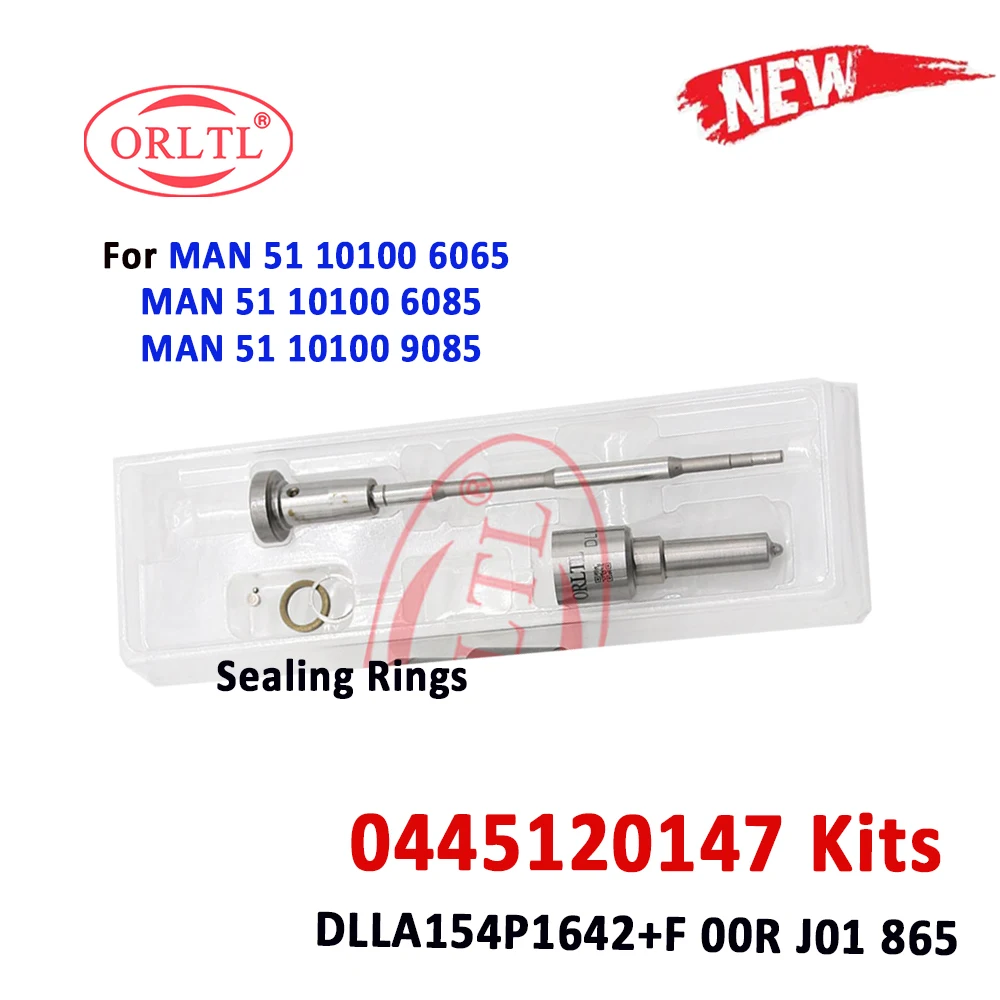 ORLTL 0445120147 Diesel Injector 0445120098 Kit Nozzle DLLA154P1795 Control Valve F00RJ01865 For MAN 51101006065 0986435562