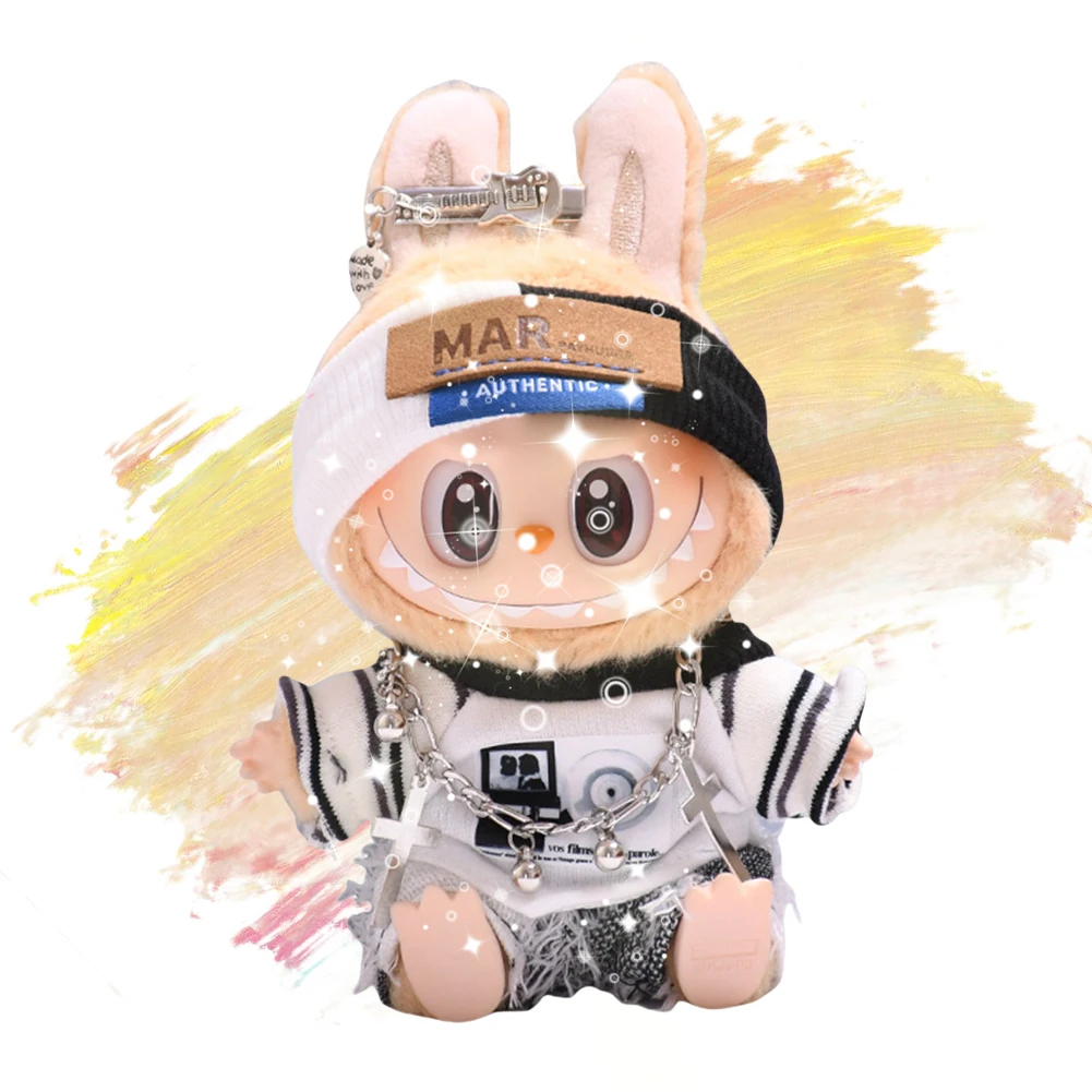 Ubranka dla lalek mini 17 cm DIY, ubranka dla lalek mini, urocze ubranka dla lalek, akcesoria dla lalek Labubu V1 V2