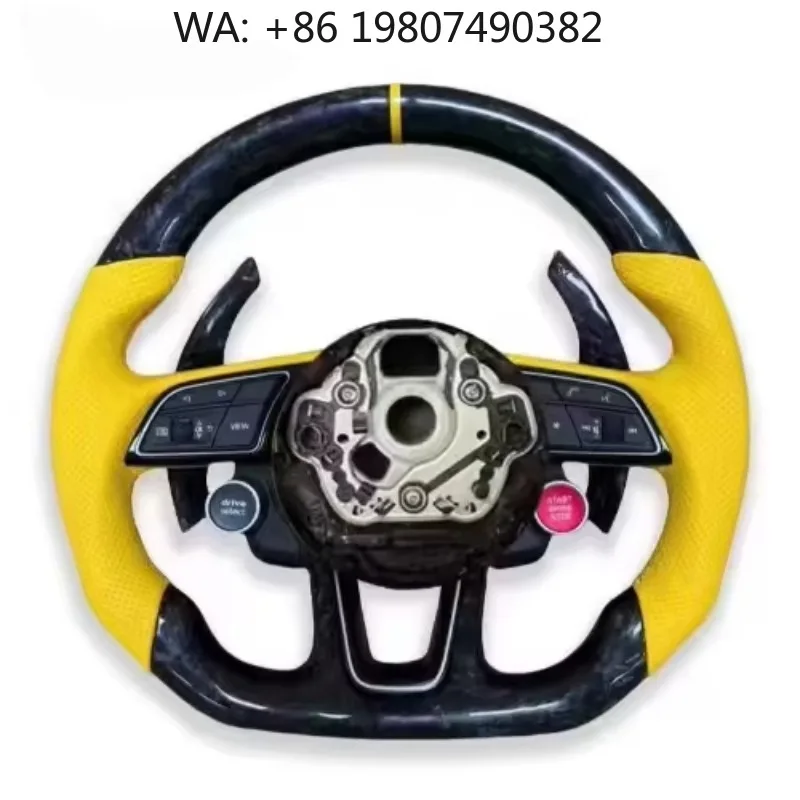 Hot Selling Carbon Fiber Leather Steering Wheel Custom Modified Upade Trim Fit A3 A4 A5 A6L A8 Q5 Q7 Q8 TT B9 R8 A7