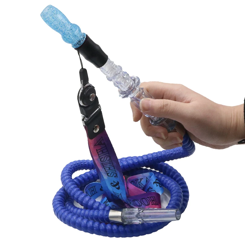 Embout de ovale guilé avec sangle de ULde suspension, embouts de chicha en résine de silicone, embouts de pipe à eau, 1PC