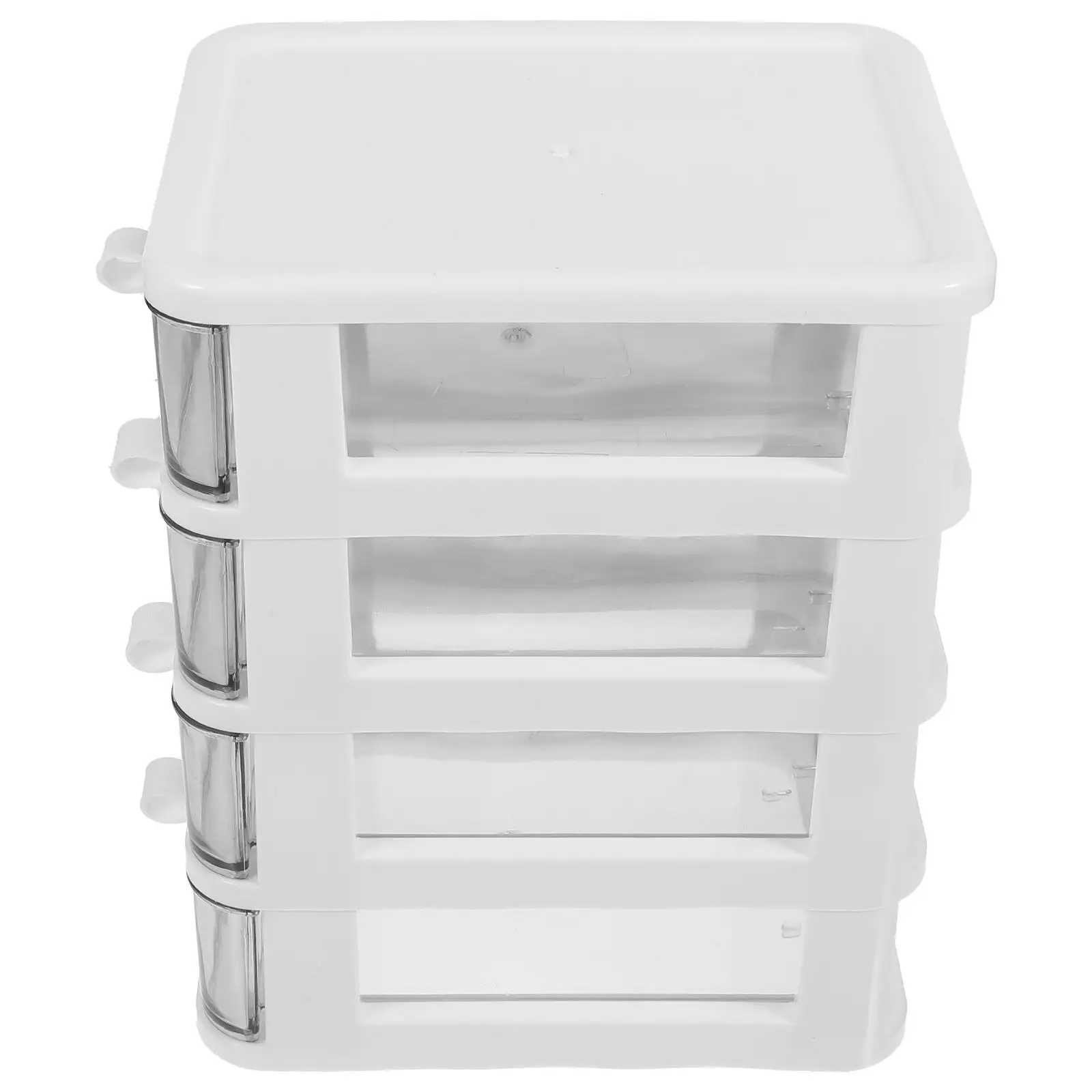 

Transparent Desktop Storage Box 4 Layers Drawer ganizer Plastic Mini Storage Case Tabletop Office Stationery Holder