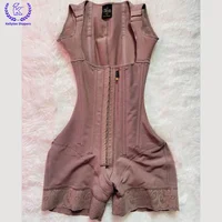 Body elástico sin mangas con forma de pecho abierto para mujer, fajas colombianas ajustables para poscirugía, fajas colombianas