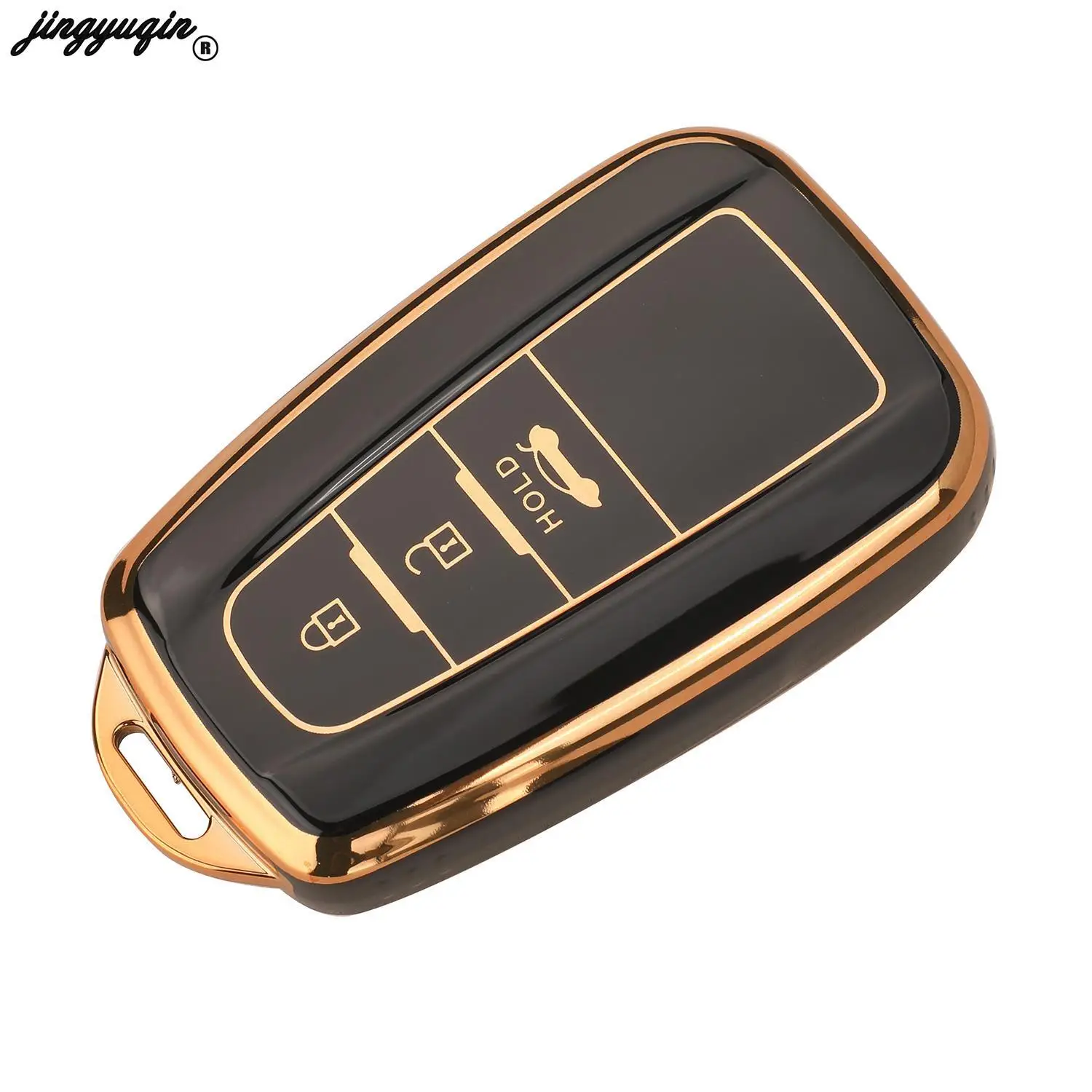 Jingyuqin-غطاء مفتاح بعيد من البولي يوريثان لتويوتا ، كامري ، rav4 ، بريوس ، اتفاقية حقوق الإنسان ، c-hr ، أفالون ، كورولا ، لاند كروزر ، برادو ، اكسسوارات