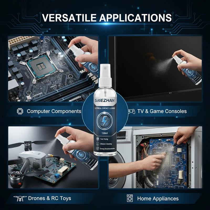 130ml Electrical Contact Cleaner, Fast Drying Circuit Board PCB Cleaner Spray, Remove Oxide for Electronic Repair SIKEZHAN - view 3