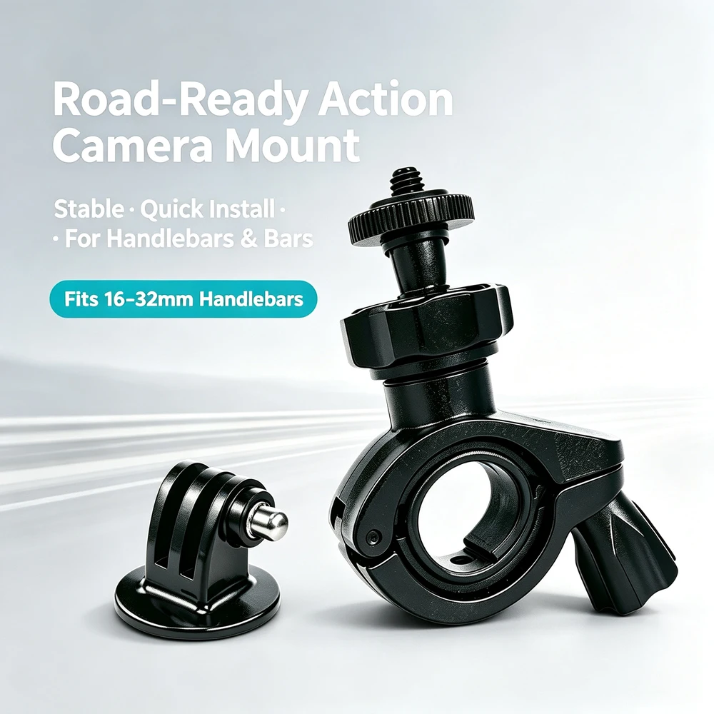 Bicycle Handlebar Mount Bike Holder For GoPro Hero 13 12 11 10 9 Insta360 X5 SJCAM AKASO DJI Osmo Action 6/5 PRO/4/3 Nano Camera