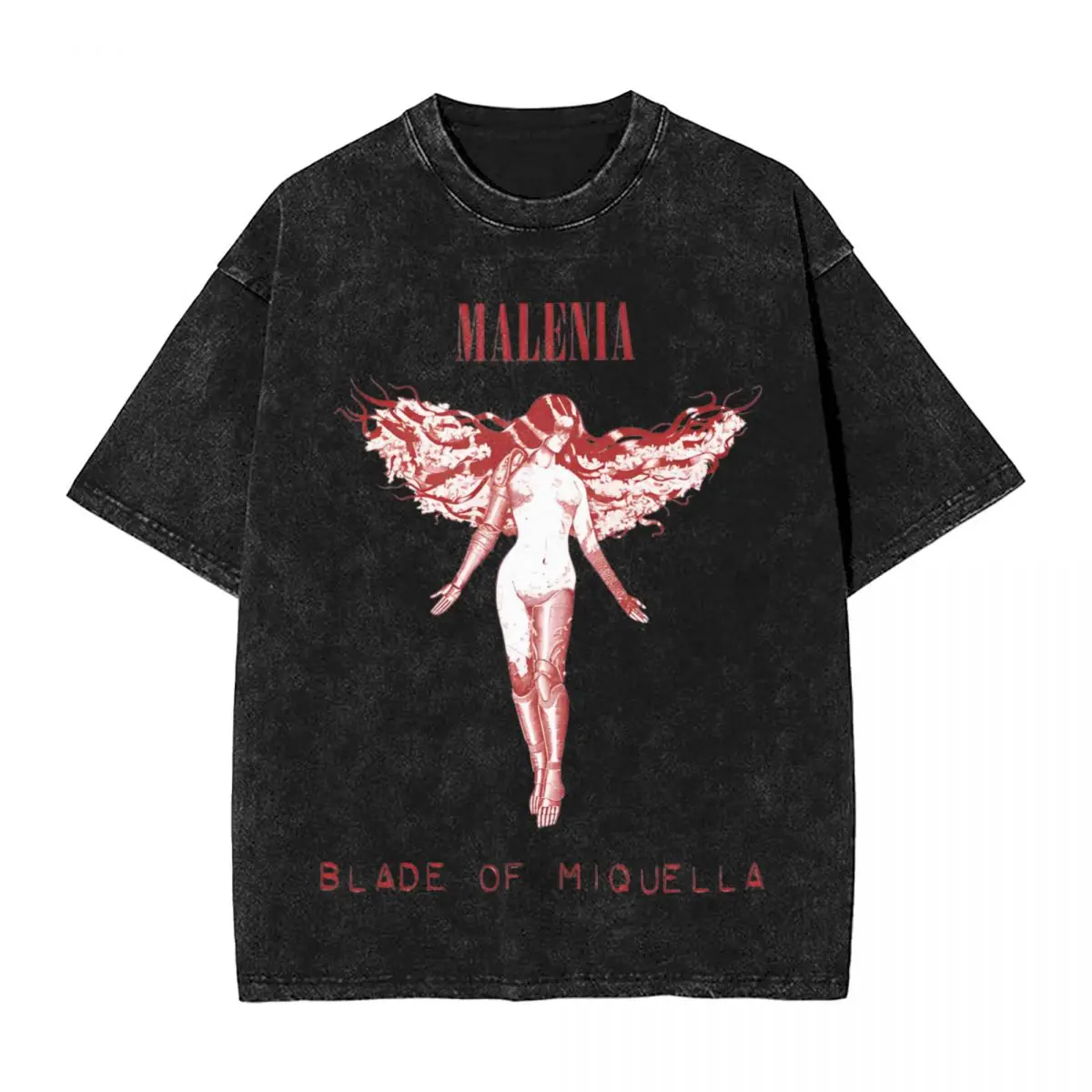 Men Malenia Blade of Miquella T Shirts Clothes Summer Y2K Retro Short Sleeves T Shirt Round Neck Hip Hop Pattern Tee Shirt Cheap