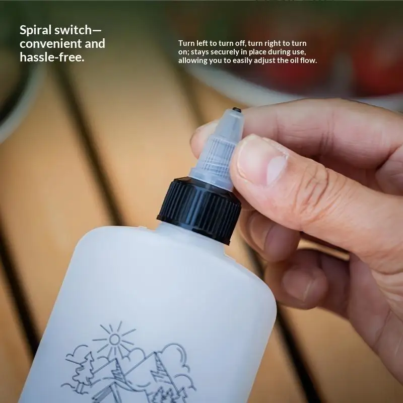 ~1/3 Pcs Outdoor Camping 120ml Leakproof Oil Dispenser Squeeze Bottle With Twist Top Cap HDPE For Cooking Grilling