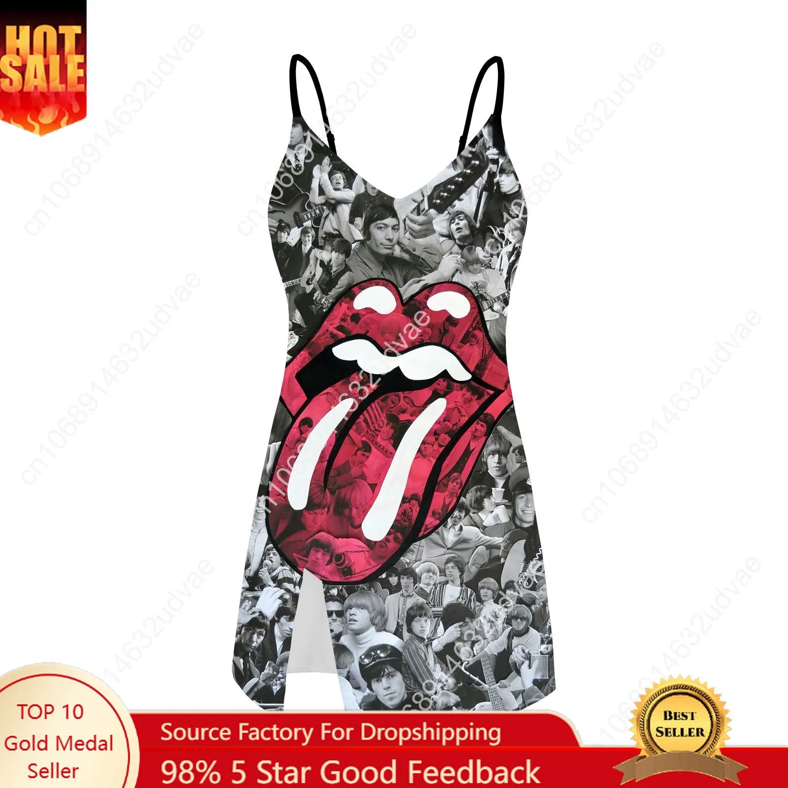 

T-The R-Rolling S-Stones Sling Dress Swimsuit Womens Bathing Suits Personalized Fashion Swimwear Bikini Custom Made Beachwear
