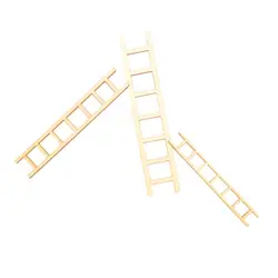 Miniature Fairy Step Ladder Set Micro Landscape Accessories for dollhouse Décor (3pcs Ladder)