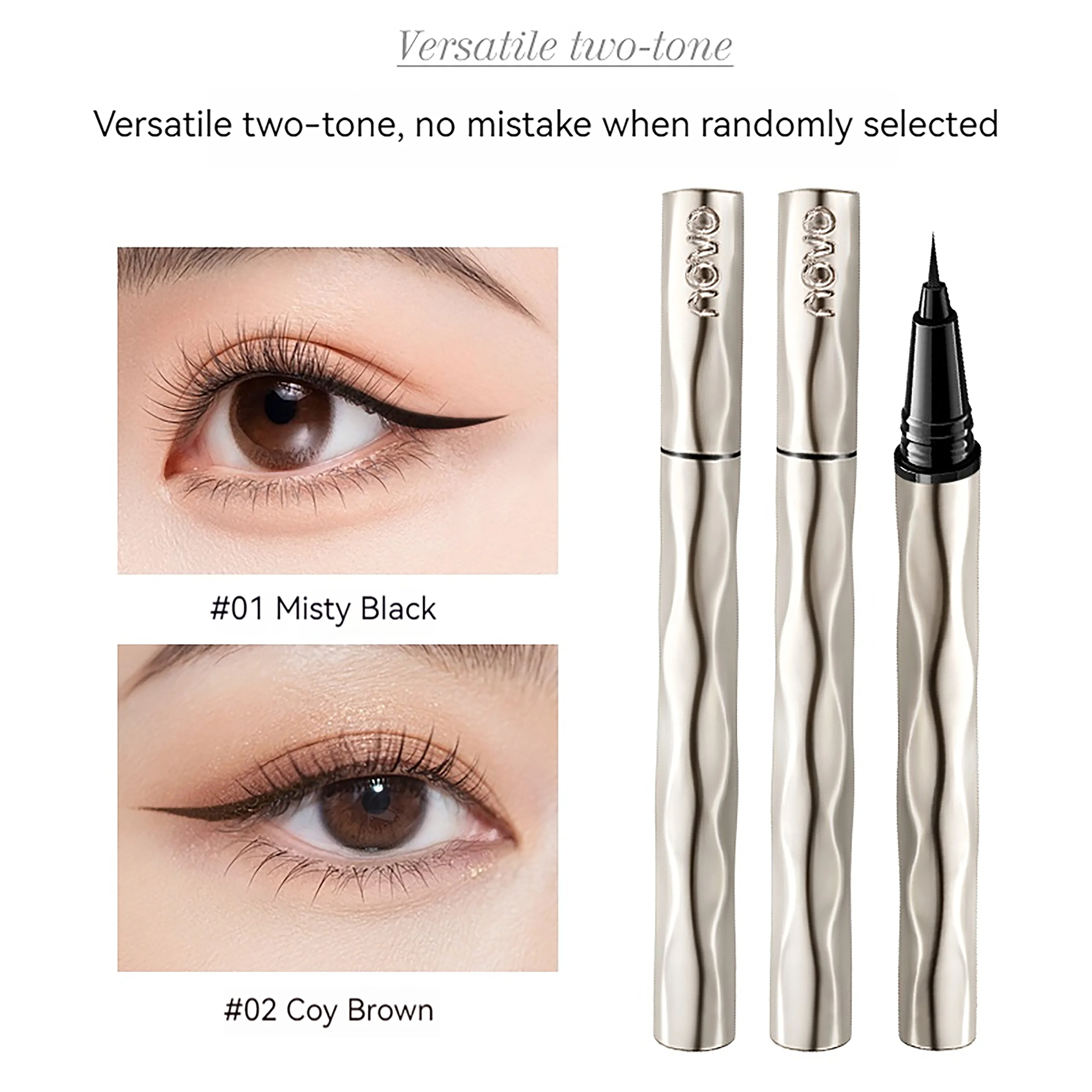 NOVO Penna eyeliner a lunga durata impermeabile e resistente al sudore La formula ad asciugatura rapida modella una pellicola protettiva Resiste alla sbavatura