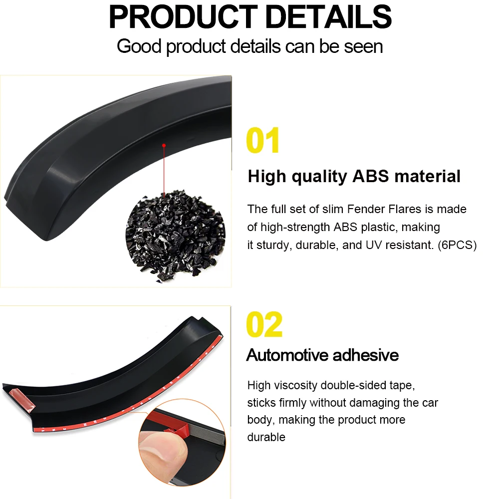 OEM Style Slim Fender Flares Wheel Arch For ISUZU D-max Dmax 2020 2021 2022 2023 Mudguards Double Cab Models 4X4 Car Accessories
